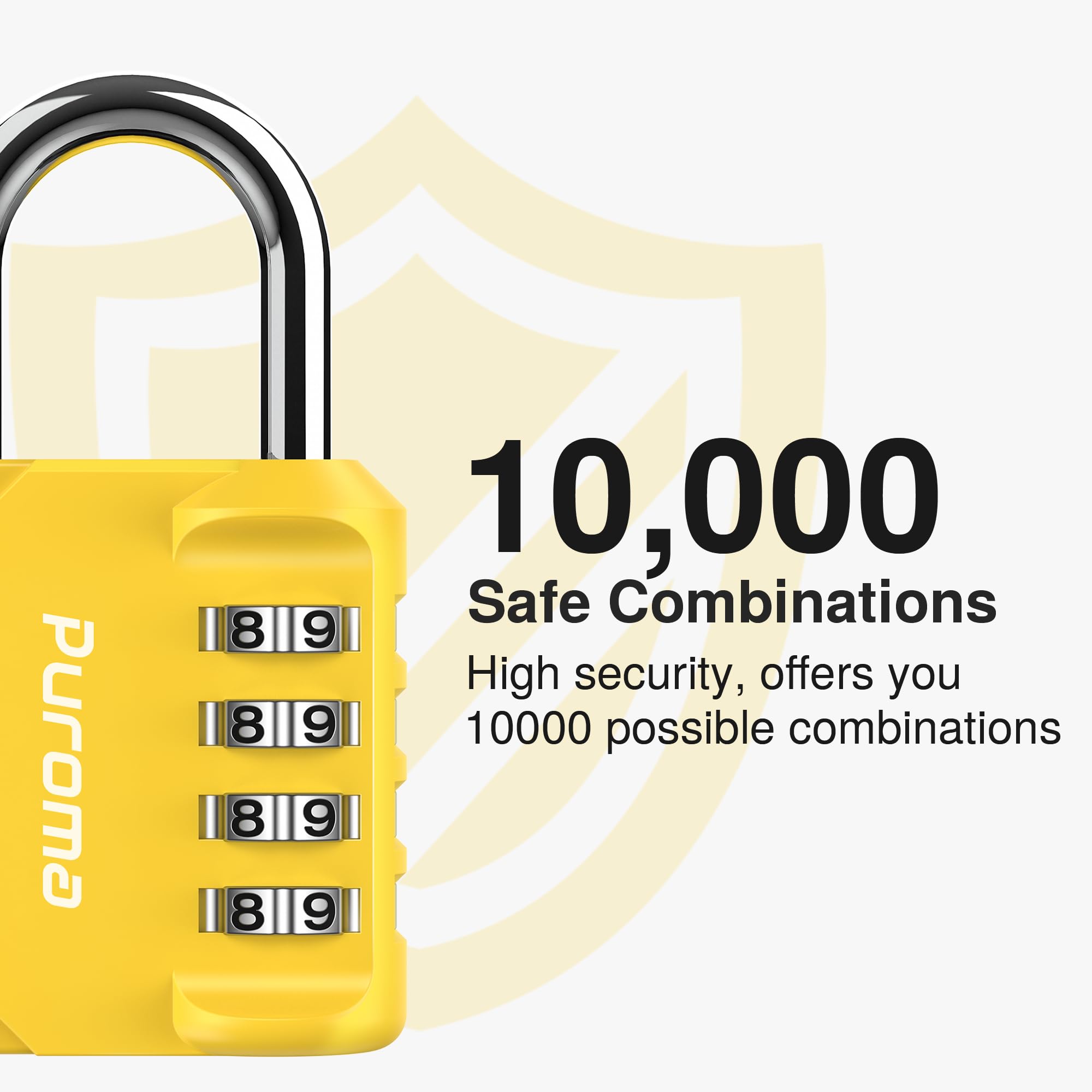 Puroma 1 Pack Combination Lock for Locker 4 Digit Outdoor